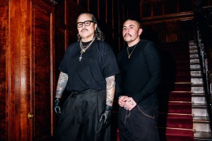 First looks at Willy Chavarria Fall 2023 Ready To Wear Fashion Show at the Cooper Hewitt, Smithsonian Design Museum on February 15, 2023 in New York, New York.