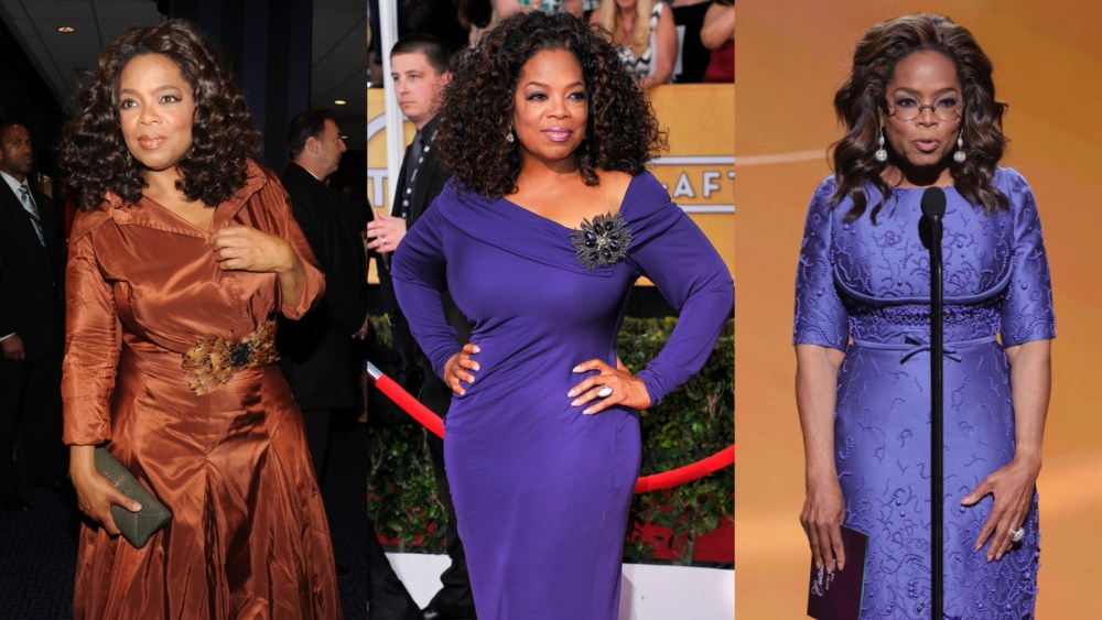 Oprah Winfrey in 2008, 2014 and 2024, celebrity style
