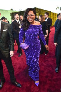 Oprah Winfrey in custom Louis Vuitton
