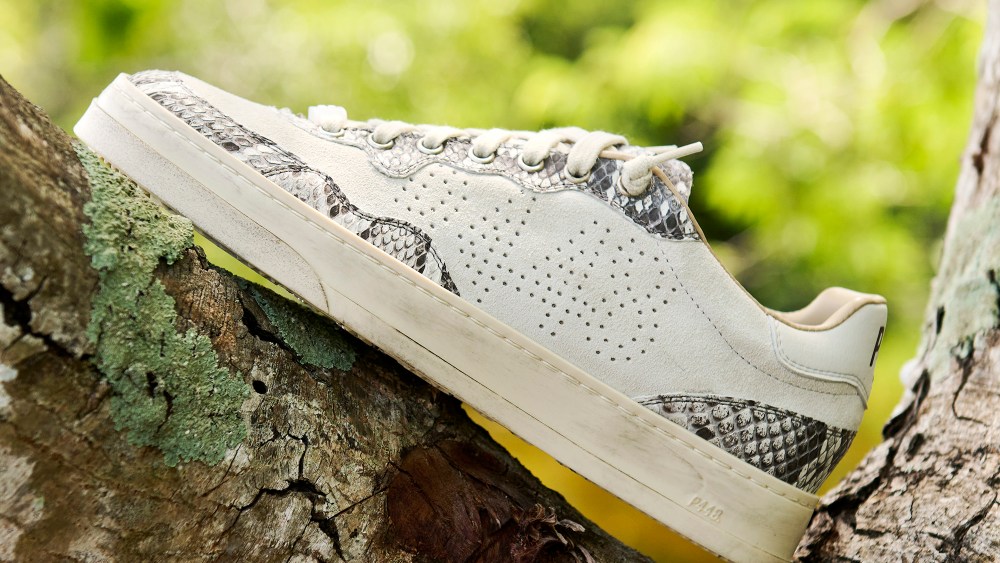 Mark Wahlberg backed streetwear brand P448's "Regenerative Sustainability" sneaker made from invasive Burmese python.