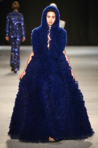 Model on the runway at Rahul Mishra Couture Spring 2024 as part of Paris Couture Fashion Week held on January 22, 2024 in Paris, France.