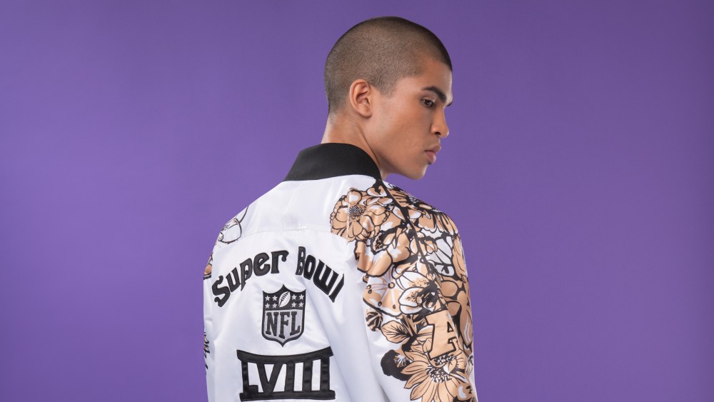 A look from the Michael Strahan x Starter Super Bowl LVIII collection.