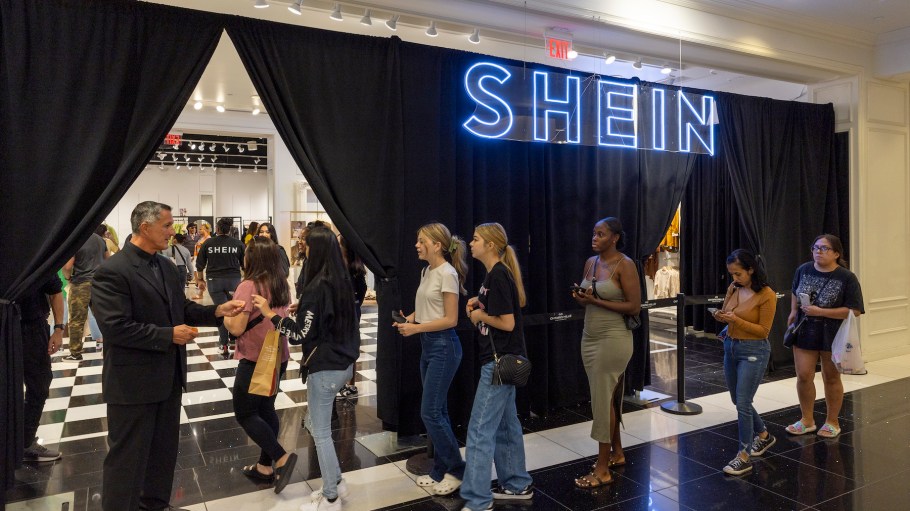 Shoppers at a Shein pop-up in Ontario.