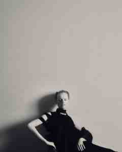 Maison Margiela silk cape dress