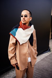 Street style at Pitti Uomo 105 in Florence, Italy.
