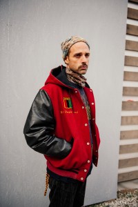 Street style at Pitti Uomo 105 in Florence, Italy.