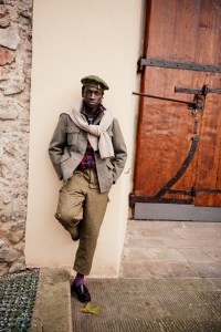 Street style at Pitti Uomo 105 in Florence, Italy.