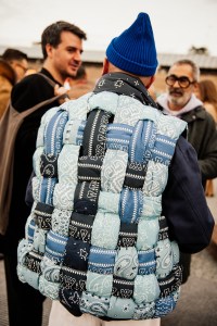 Street style at Pitti Uomo 105 in Florence, Italy.