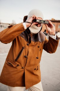 Street style at Pitti Uomo 105 in Florence, Italy.