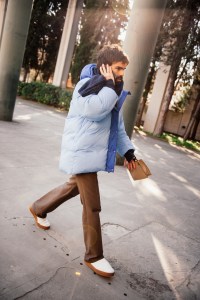 Street style at Pitti Uomo 105 in Florence, Italy.