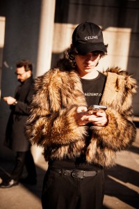 Street style at Pitti Uomo 105 in Florence, Italy.