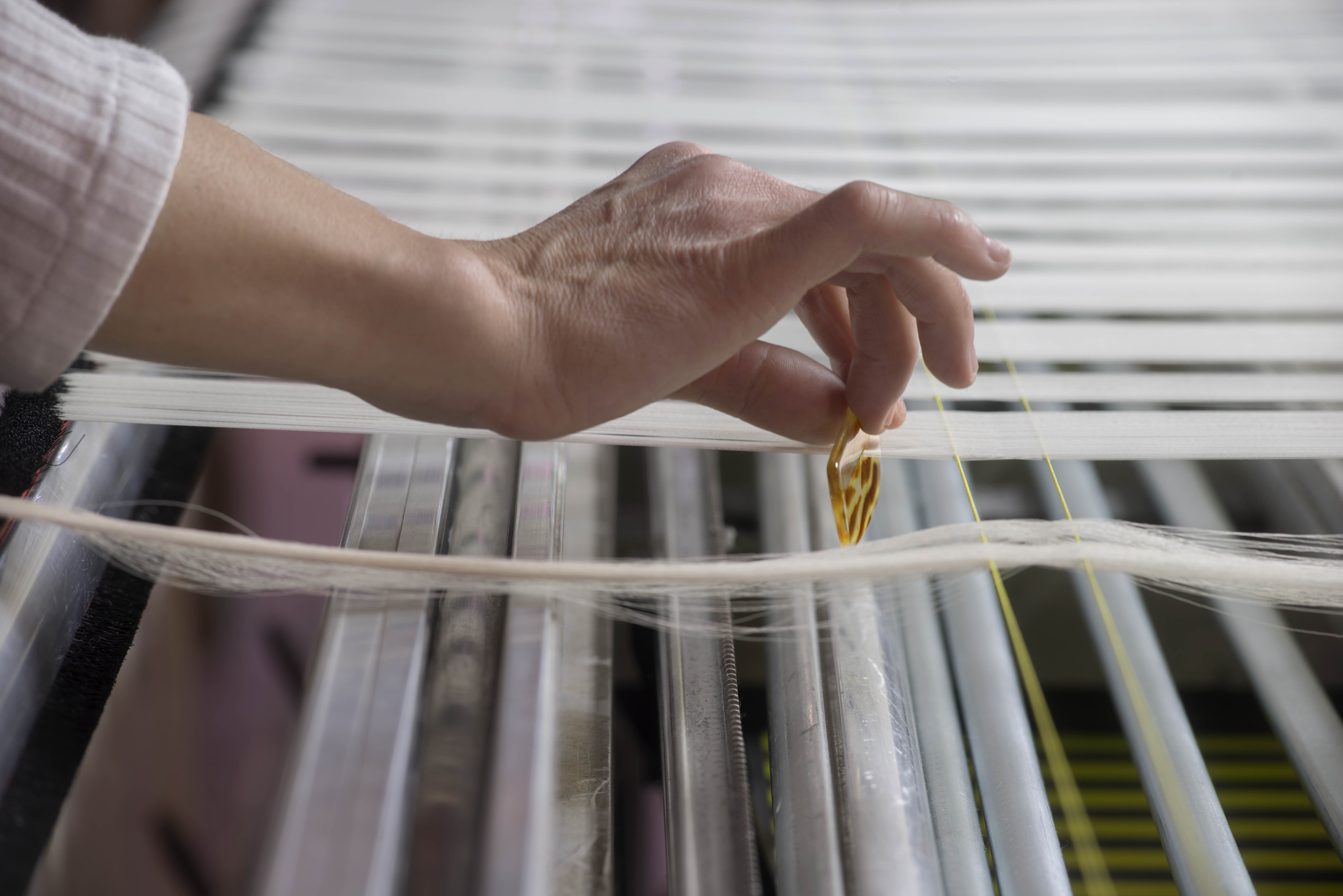 Inside a textile plant.