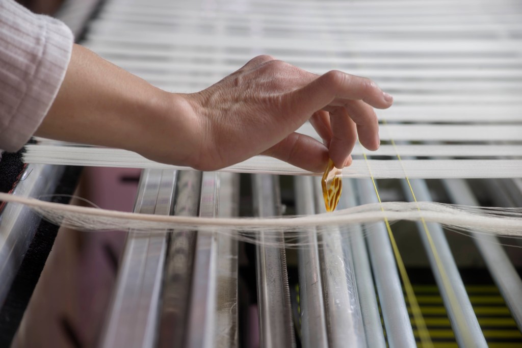 Inside a textile plant.