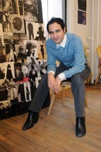 Designer Zac Posen prepares for his fall 2010 runway show.