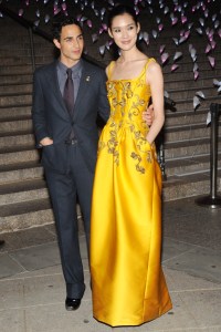 Zac Posen (L) and Tao Okamoto attend Vanity Fair's 2013 Tribeca Film Festival party at the New York State Supreme Court.