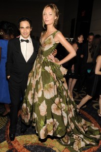 Zac Posen (L) and Tiiu Kuik attend New Yorkers For Children's seventh annual 'New Years In April: A Fool's Fete' benefit at the Mandarin Oriental. Kuik wears Zac Posen.