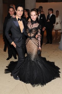 Zac Posen (L) and Christina Ricci attend the Metropolitan Museum of Art's 2011 Costume Institute Gala featuring the opening of the exhibit Alexander McQueen : Savage Beauty. Ricci wears Zac Posen.