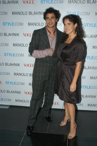 (L-R) Designer Zac Posen and Alexandra Posen attend the Manolo Blahnik Vogue event at Phillips de Pury & Company in New York City.