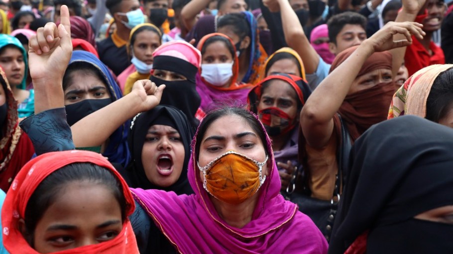 Police and garment workers clashed on the streets of Dhaka, Bangladesh on Nov. 12.