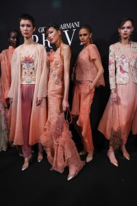 Backstage at Armani Privé Couture 2024