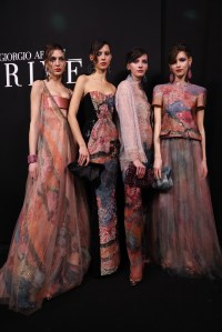 Backstage at Armani Privé Couture 2024