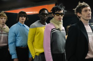 Backstage at MSGM Men's Fall 2024