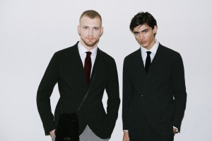 Backstage at Giorgio Armani Men's Fall 2024