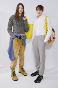 Backstage at Loewe Men's Fall 2024