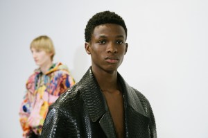 Backstage at Loewe Men's Fall 2024
