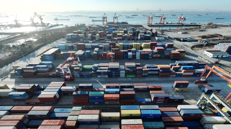 Yangzhou port in China