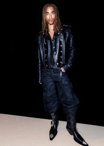 Koffi Wandji at Balmain Men’s Fall 2024 as part of Paris Men's Fashion Week held at Grande Halle de la Villette on January 20, 2024 in Paris, France.