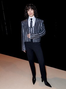 Conan Gray at Balmain Men’s Fall 2024 as part of Paris Men's Fashion Week held at Grande Halle de la Villette on January 20, 2024 in Paris, France.