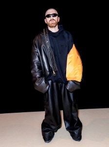 Beka Gvishiani at Balmain Men’s Fall 2024 as part of Paris Men's Fashion Week held at Grande Halle de la Villette on January 20, 2024 in Paris, France.