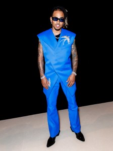 Ozuna at Balmain Men’s Fall 2024 as part of Paris Men's Fashion Week held at Grande Halle de la Villette on January 20, 2024 in Paris, France.