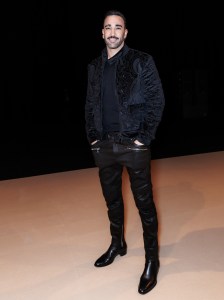 Adil Rami at Balmain Men’s Fall 2024 as part of Paris Men's Fashion Week held at Grande Halle de la Villette on January 20, 2024 in Paris, France.