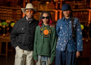 Pharrell Williams, Rocket Williams and Helen Lasichanh
