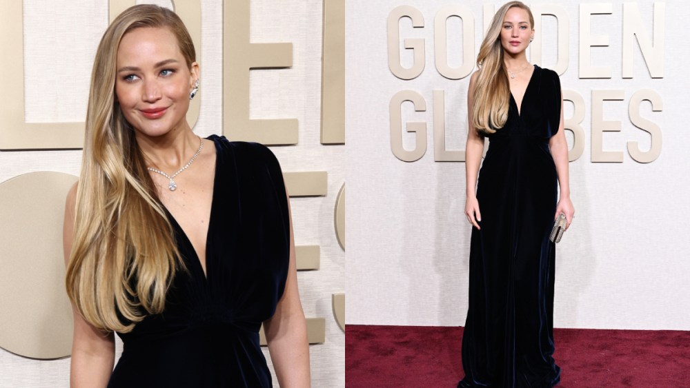 jennifer lawrence, dior dress, golden globes, black dress, red carpet,