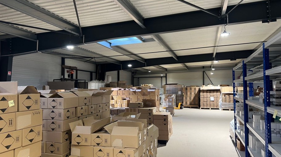 Inside JD.com's fashion goods warehouse in suburban Paris.