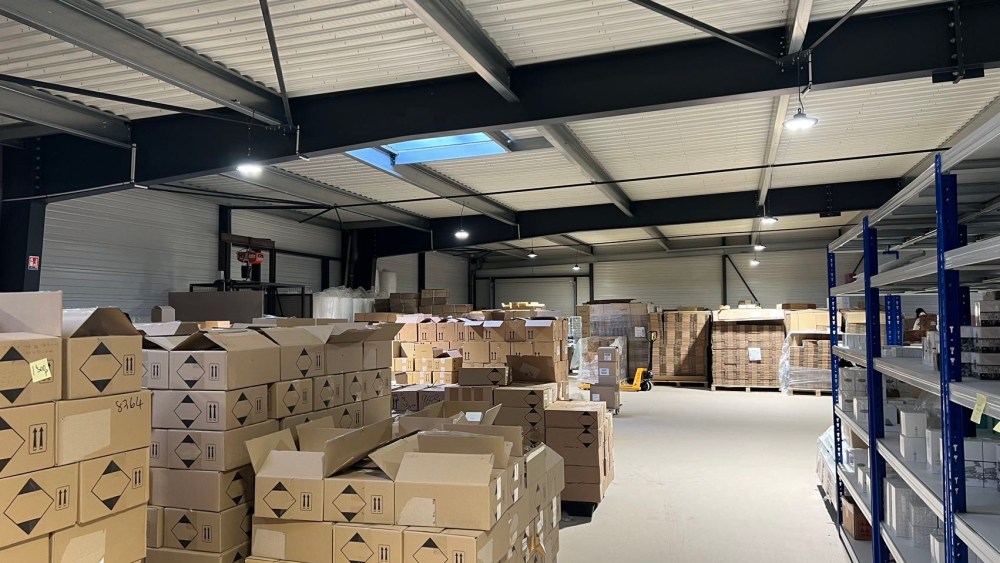 Inside JD.com's fashion goods warehouse in suburban Paris.