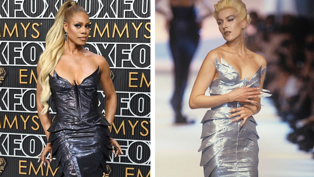 Theirry Mugler, Mugler gown, runway look, Mugler runway, laverne cox mugler, Les Atlantes, 1989 collection