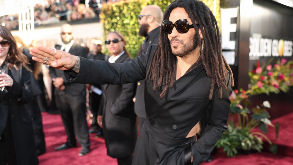 Lenny Kravitz at the 81st Golden Globe Awards.