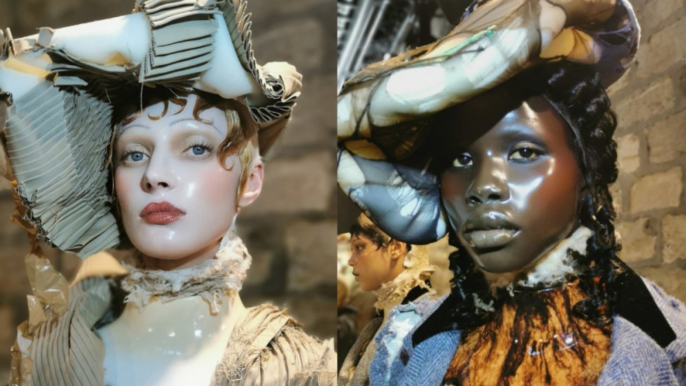 maison margiela, makeup looks, spring 2024, paris fashion week, makeup, Pat McGrath, close-up,
