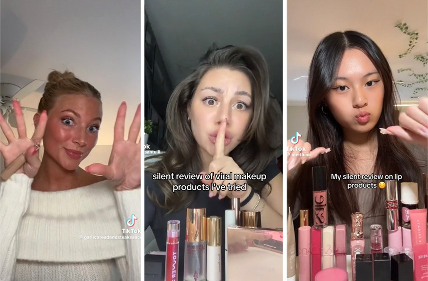 TikTok users are ringing in 2024 by wordlessly reviewing their beauty purchases en masse.