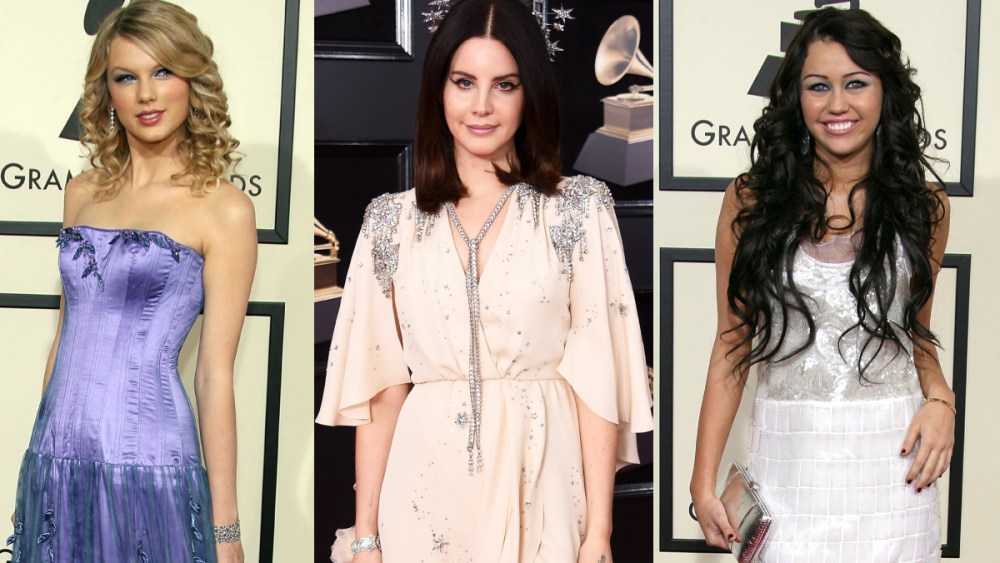 Taylor Swift, Lana Del Rey, Miley Cyrus, first Grammys red carpet, then and now, best album grammy nominees