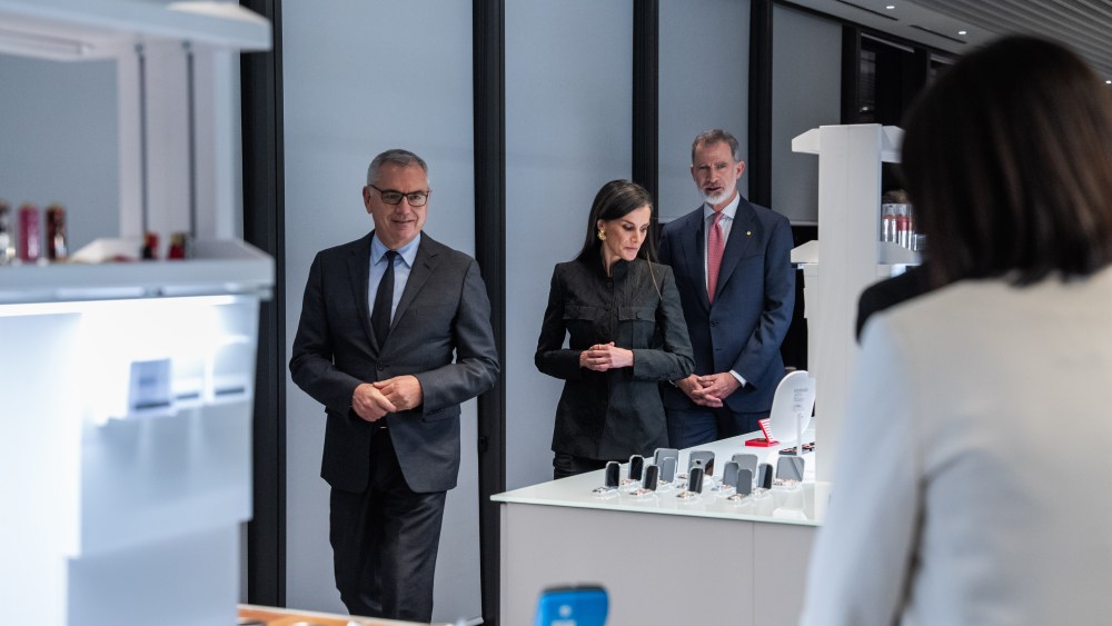 Marc Puig, Her Majesty Queen Letizia and King Felipe VI tour Puig's second tower in Barcelona.