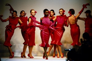 Models at the Claude Montana Spring1984 Ready-to-Wear show