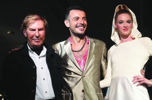Claude Montana, Eric Tibusch and the shows model bride.
