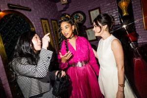 Awkwafina, Alexandra Shipp and Lucy Hale at the Rouge Dior Dinner held at La Dolce Vita.