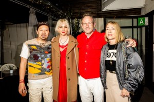 Humberto Leon, Allie Teilz, Spike Jonze, and Kim Gordon at The Day I Met Björk: An Exhibition of Photographs by Spike Jonze held at Arroz & Fun on February 15, 2024 in Los Angeles, California.