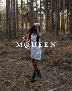 A campaign image from Seán McGirr's fall 2024 debut collection for Alexander McQueen.
